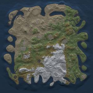 Thumbnail Rust Map: Procedural Map, Size: 4500, Seed: 1514724487, 18 Monuments