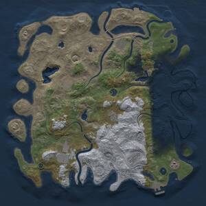 Thumbnail Rust Map: Procedural Map, Size: 4500, Seed: 1514724487, 15 Monuments