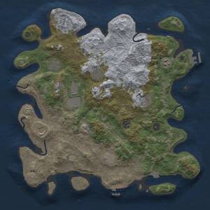 Thumbnail Rust Map: Procedural Map, Size: 4000, Seed: 1246675660, 16 Monuments