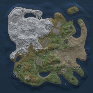 Thumbnail Rust Map: Procedural Map, Size: 3500, Seed: 783899903, 14 Monuments