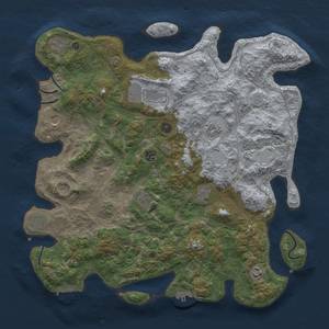 Thumbnail Rust Map: Procedural Map, Size: 4500, Seed: 25732953, 17 Monuments