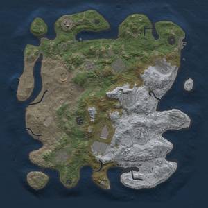 Thumbnail Rust Map: Procedural Map, Size: 3700, Seed: 1319817528, 17 Monuments