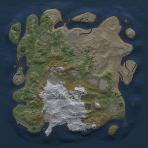 Thumbnail Rust Map: Procedural Map, Size: 3750, Seed: 9965317, 17 Monuments