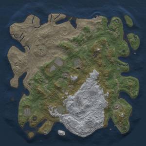 Thumbnail Rust Map: Procedural Map, Size: 4500, Seed: 40220252, 18 Monuments