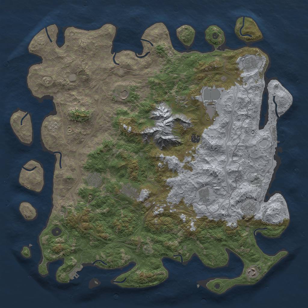 Rust Map: Procedural Map, Size: 5000, Seed: 1547204044, 19 Monuments