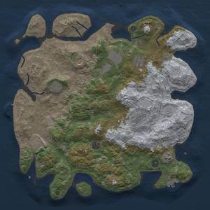 Thumbnail Rust Map: Procedural Map, Size: 4000, Seed: 1386469039, 17 Monuments