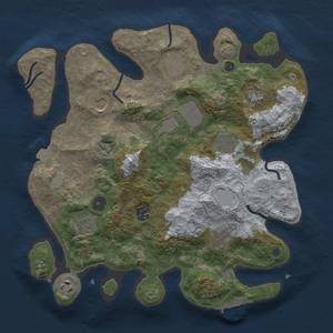 Thumbnail Rust Map: Procedural Map, Size: 3500, Seed: 1617203854, 16 Monuments