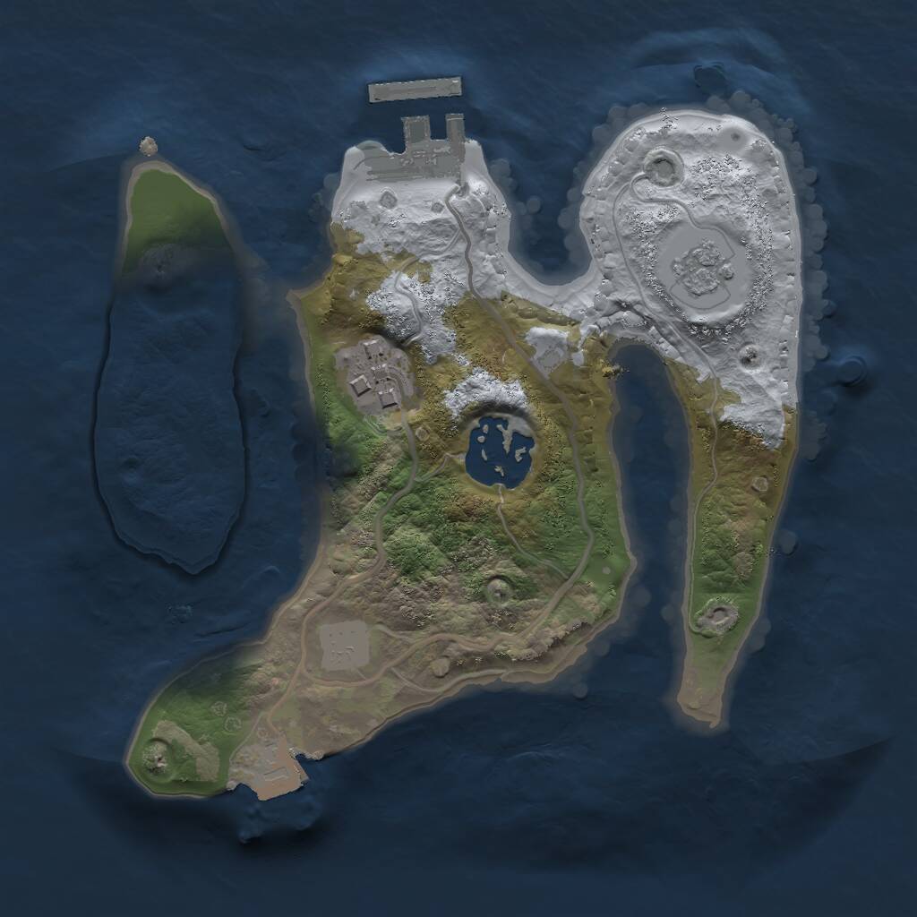 Rust Map: Procedural Map, Size: 2000, Seed: 231453, 5 Monuments