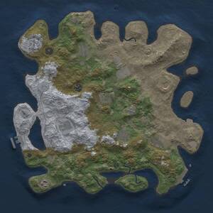 Thumbnail Rust Map: Procedural Map, Size: 4000, Seed: 124134, 17 Monuments