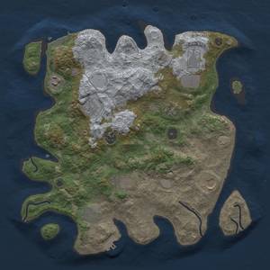 Thumbnail Rust Map: Procedural Map, Size: 3700, Seed: 454469220, 17 Monuments