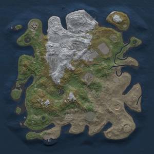 Thumbnail Rust Map: Procedural Map, Size: 3500, Seed: 1685831867, 16 Monuments