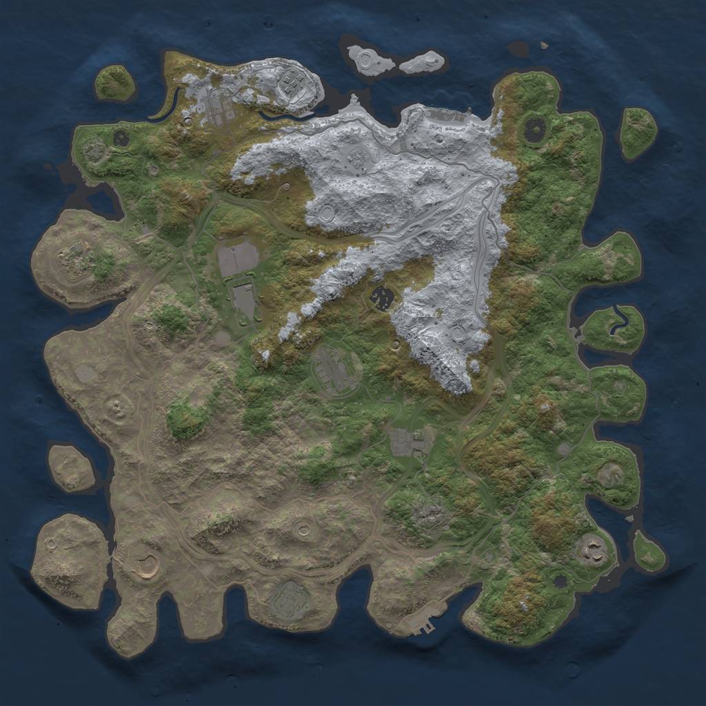 Rust Map: Procedural Map, Size: 4500, Seed: 26999690, 18 Monuments