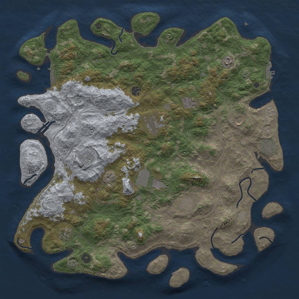 Rust Map: Procedural Map, Size: 4800, Seed: 1580775336, 19 Monuments