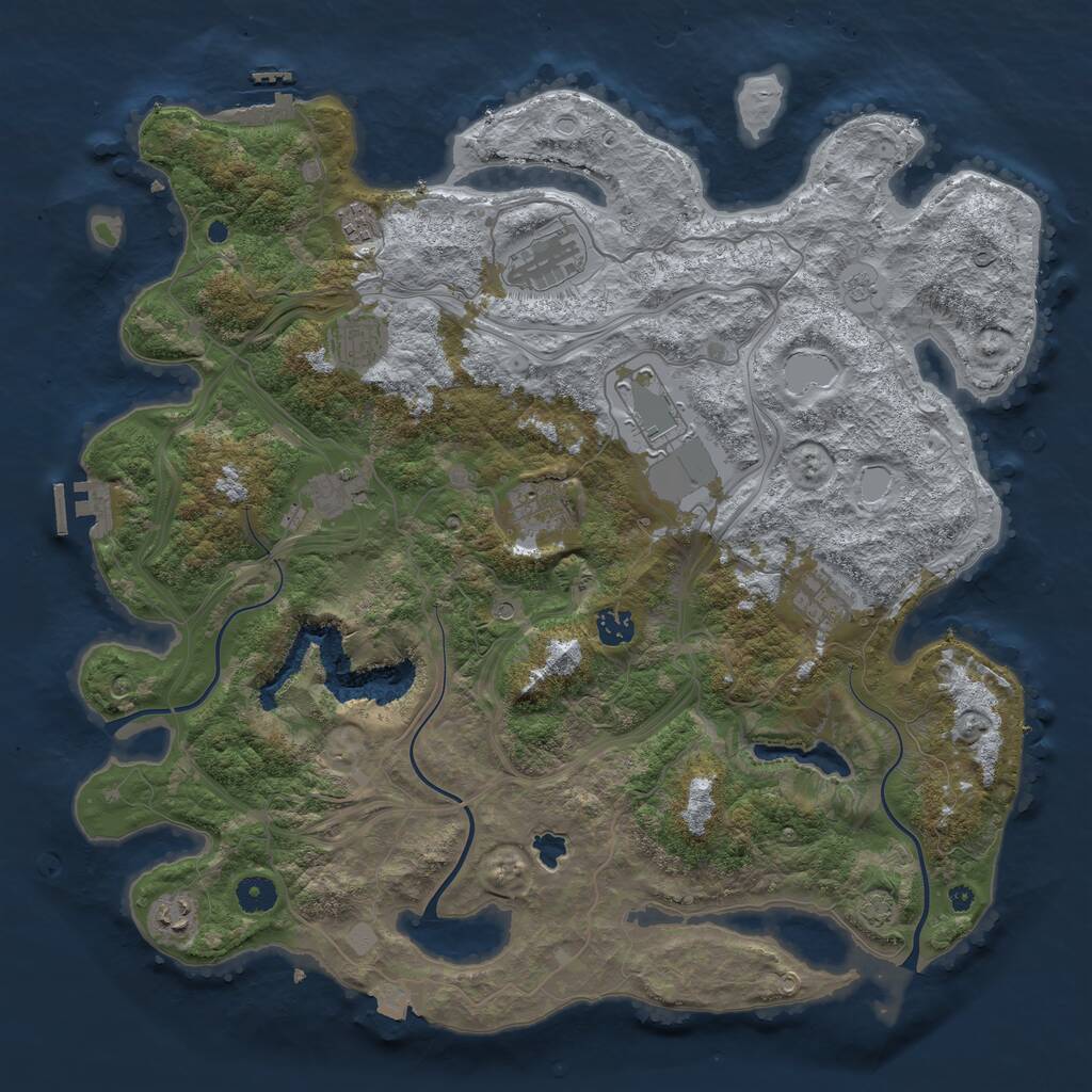 Rust Map: Procedural Map, Size: 4250, Seed: 196535, 15 Monuments