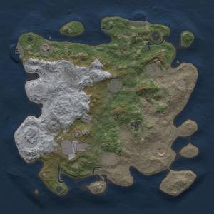 Thumbnail Rust Map: Procedural Map, Size: 3750, Seed: 721875401, 17 Monuments