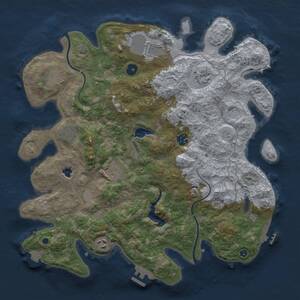 Thumbnail Rust Map: Procedural Map, Size: 4000, Seed: 1263954635, 14 Monuments