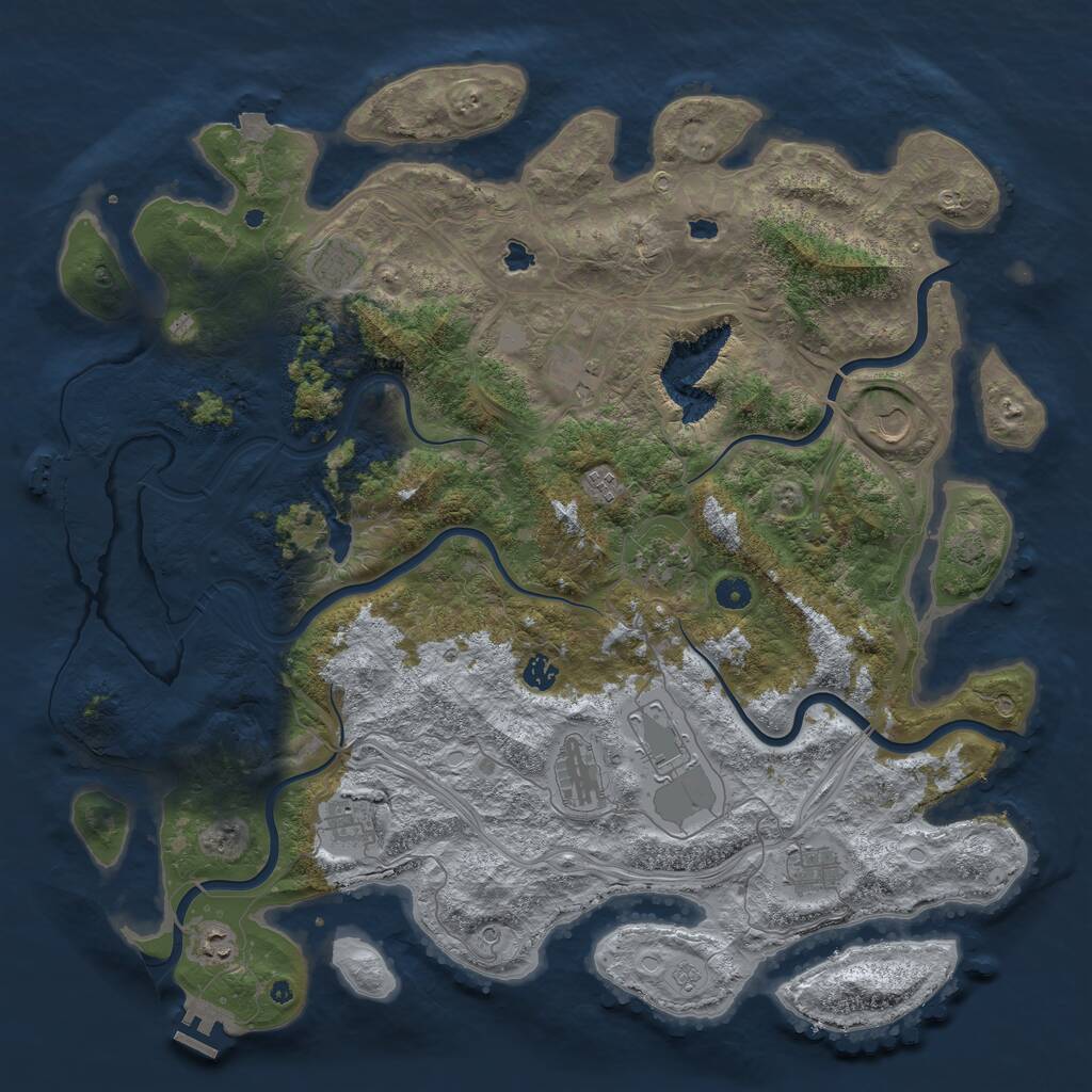 Rust Map: Procedural Map, Size: 4800, Seed: 1147483640, 17 Monuments