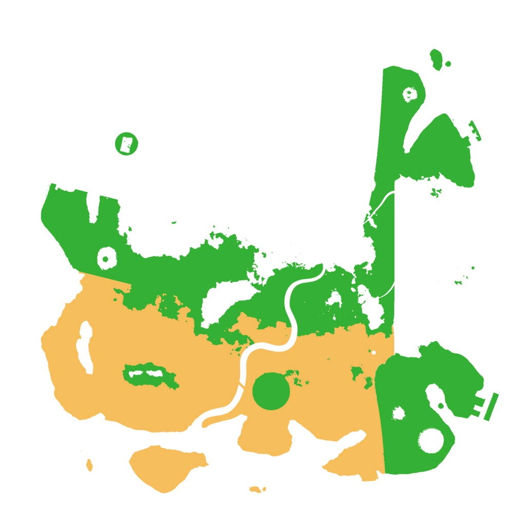 Biome Rust Map: Procedural Map, Size: 3700, Seed: 5135