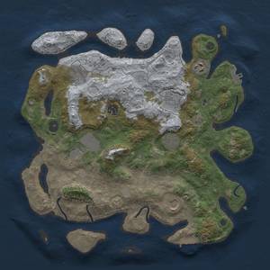 Thumbnail Rust Map: Procedural Map, Size: 3700, Seed: 5135, 14 Monuments