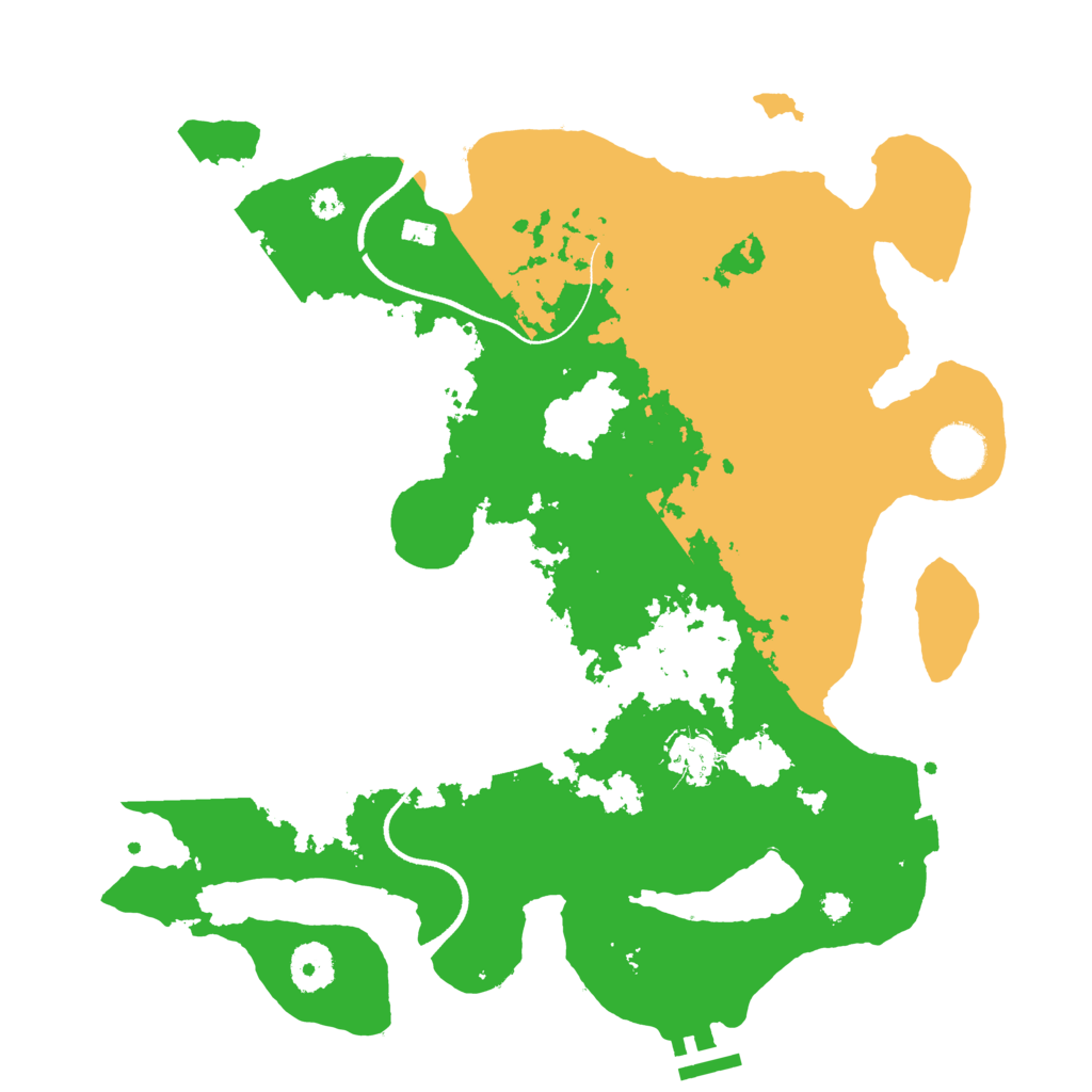 Biome Rust Map: Procedural Map, Size: 3500, Seed: 7431116