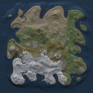 Thumbnail Rust Map: Procedural Map, Size: 3500, Seed: 32482585, 14 Monuments