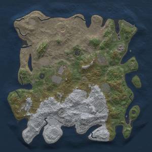 Thumbnail Rust Map: Procedural Map, Size: 4000, Seed: 2136247339, 16 Monuments
