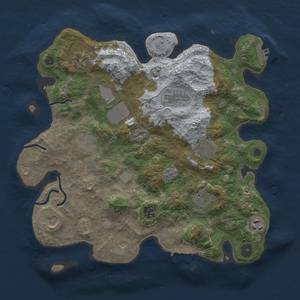 Thumbnail Rust Map: Procedural Map, Size: 3500, Seed: 1542952469, 17 Monuments