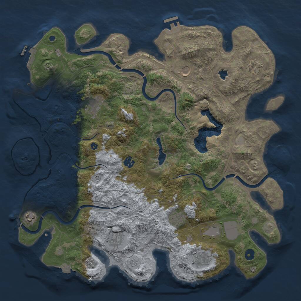 Rust Map: Procedural Map, Size: 4250, Seed: 178735938, 16 Monuments