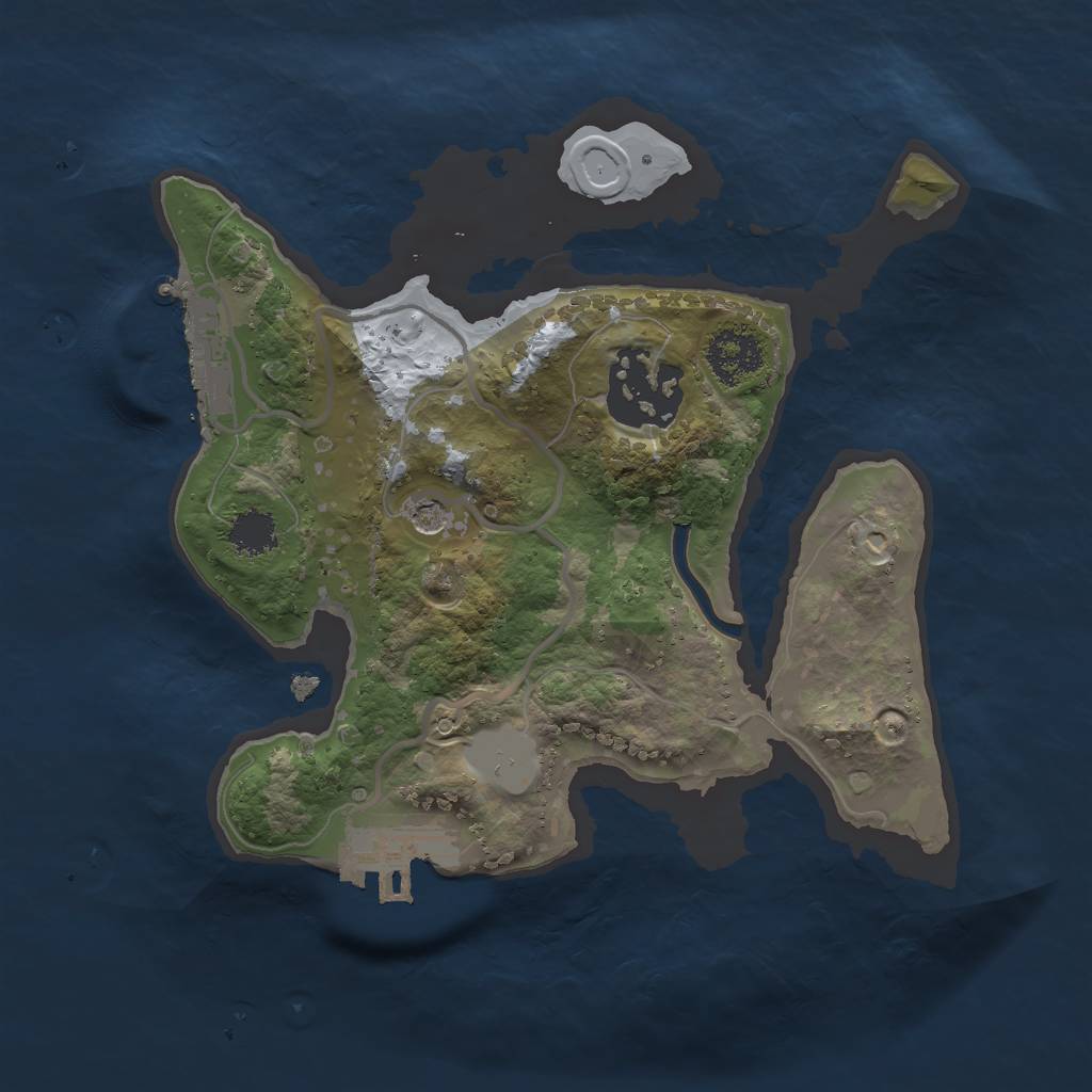 Rust Map: Procedural Map, Size: 2000, Seed: 5121, 7 Monuments