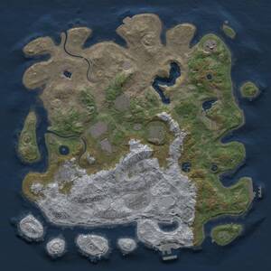 Thumbnail Rust Map: Procedural Map, Size: 4000, Seed: 102292638, 14 Monuments