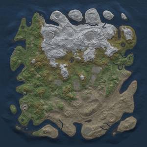 Thumbnail Rust Map: Procedural Map, Size: 4500, Seed: 1806767331, 17 Monuments