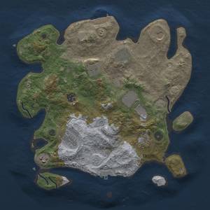 Thumbnail Rust Map: Procedural Map, Size: 3500, Seed: 629761473, 16 Monuments