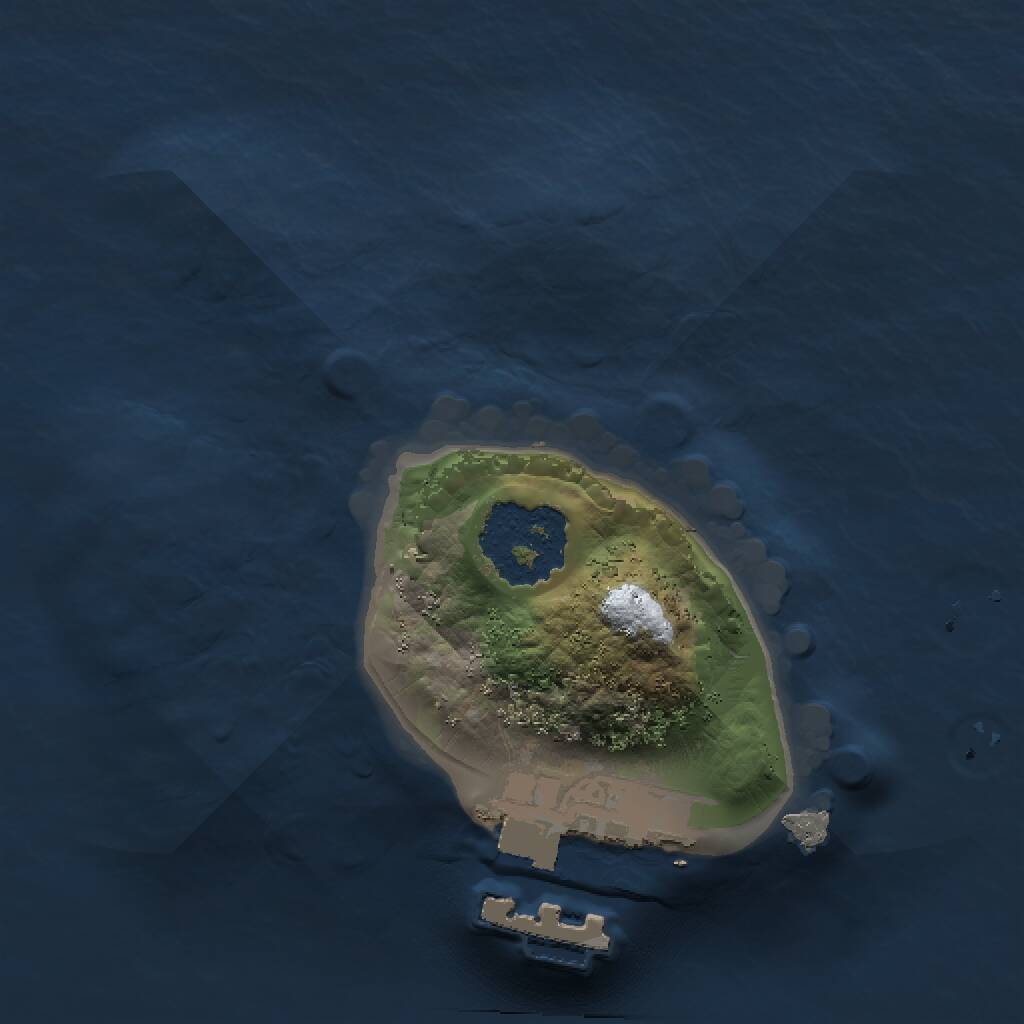 Rust Map: Procedural Map, Size: 1200, Seed: 845411999, 2 Monuments