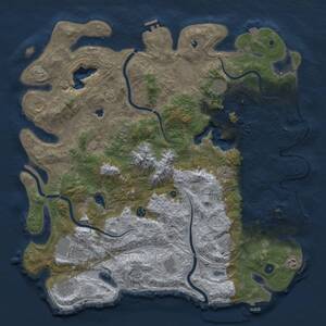 Thumbnail Rust Map: Procedural Map, Size: 5000, Seed: 6674215, 17 Monuments