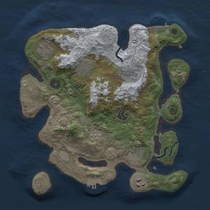 Thumbnail Rust Map: Procedural Map, Size: 3000, Seed: 1473311375, 14 Monuments