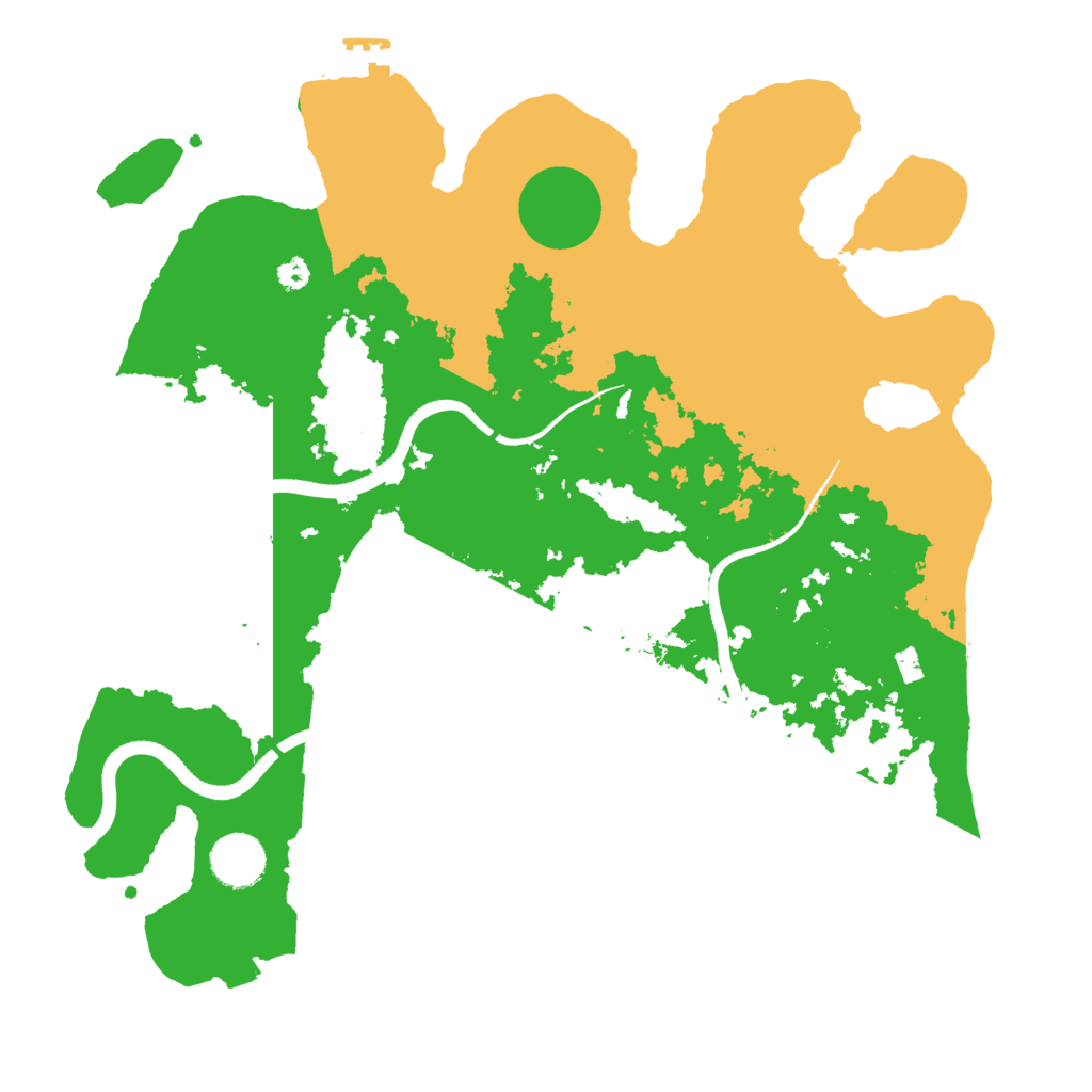 Biome Rust Map: Procedural Map, Size: 3500, Seed: 183645597