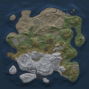 Thumbnail Rust Map: Procedural Map, Size: 3500, Seed: 410152322, 16 Monuments