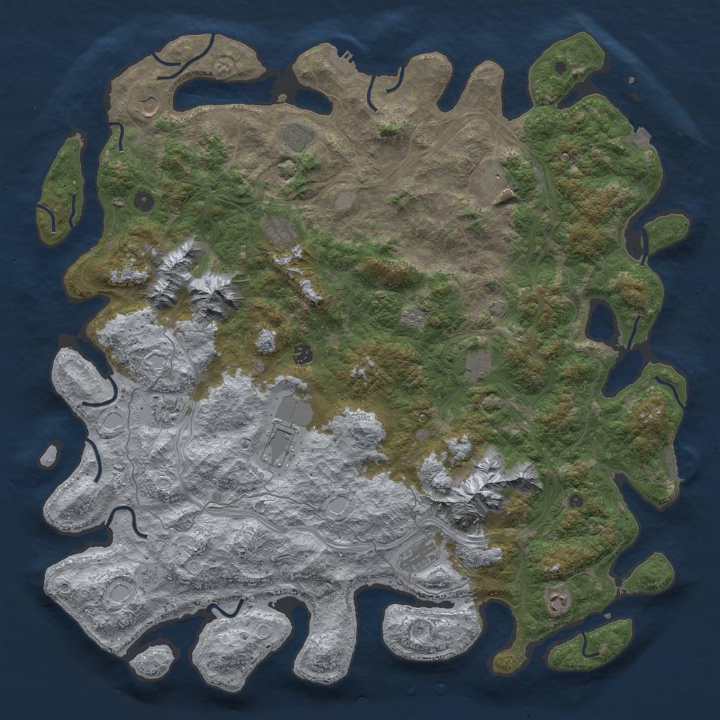 Rust Map: Procedural Map, Size: 5333, Seed: 19100648, 19 Monuments