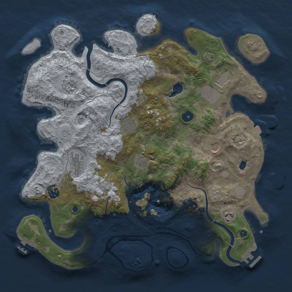 Rust Map: Procedural Map, Size: 4000, Seed: 2022023, 15 Monuments