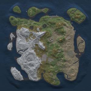 Thumbnail Rust Map: Procedural Map, Size: 3500, Seed: 1258169982, 14 Monuments