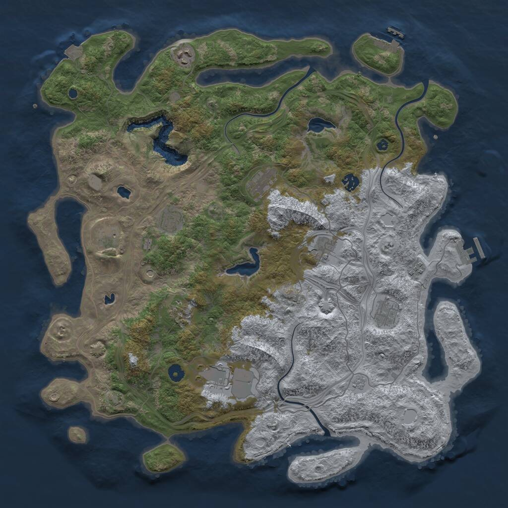 Rust Map: Procedural Map, Size: 4567, Seed: 2022070413, 16 Monuments