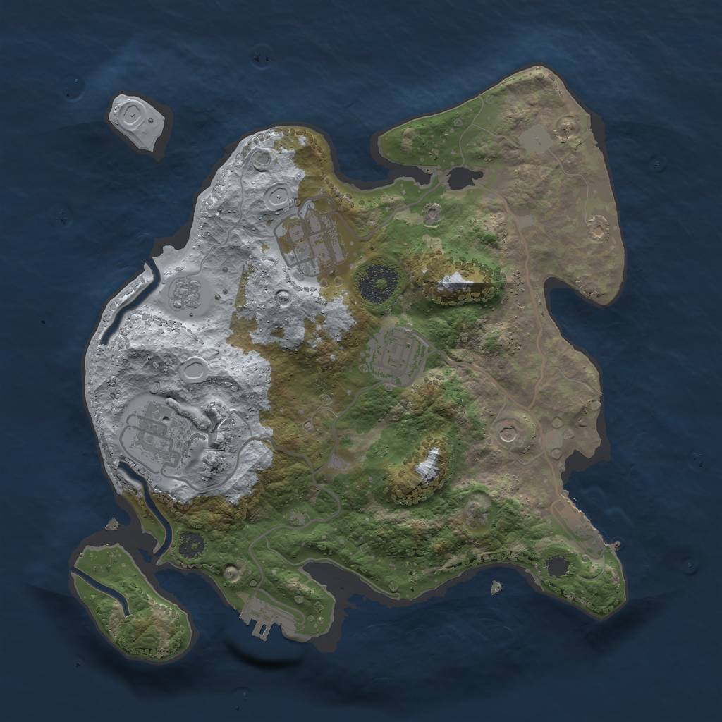 Rust Map: Procedural Map, Size: 2800, Seed: 16454454, 10 Monuments
