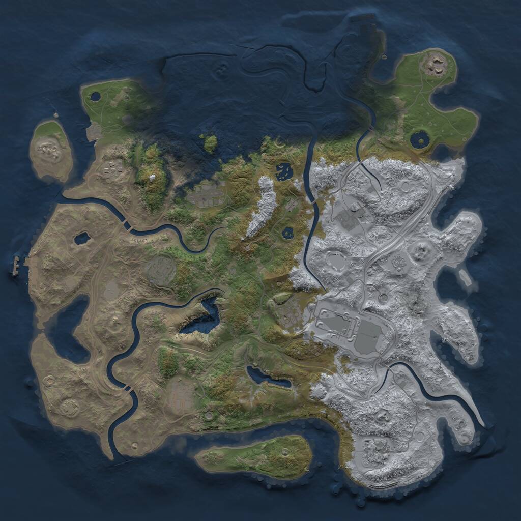 Rust Map: Procedural Map, Size: 4250, Seed: 1737376961, 16 Monuments