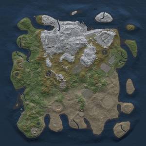 Thumbnail Rust Map: Procedural Map, Size: 3800, Seed: 55670, 17 Monuments