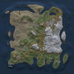 Thumbnail Rust Map: Procedural Map, Size: 3700, Seed: 2033118200, 15 Monuments