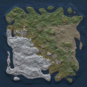 Thumbnail Rust Map: Procedural Map, Size: 4500, Seed: 5461522, 19 Monuments