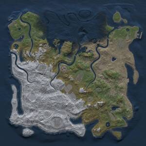 Thumbnail Rust Map: Procedural Map, Size: 4500, Seed: 5461522, 15 Monuments