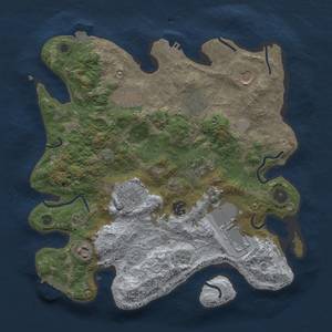 Thumbnail Rust Map: Procedural Map, Size: 3500, Seed: 5818494, 17 Monuments