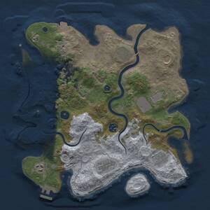 Thumbnail Rust Map: Procedural Map, Size: 3500, Seed: 5818494, 15 Monuments