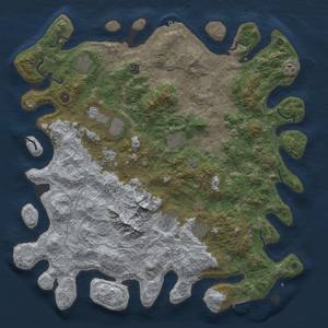 Thumbnail Rust Map: Procedural Map, Size: 5000, Seed: 1176848717, 17 Monuments